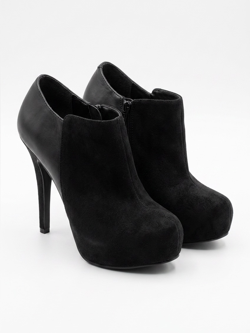 Olsenboye Black Ankle Boots With Platform